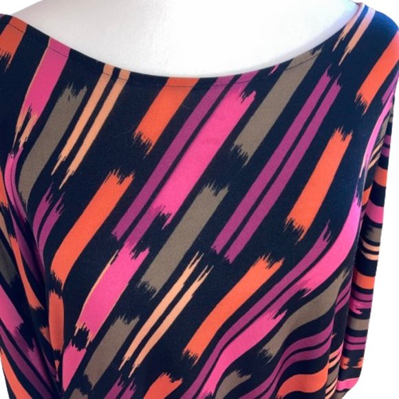 Banana Republic Career Dress Boat Neck Colorful Pullover Boho Artsy, sz Large - Picture 4 of 9